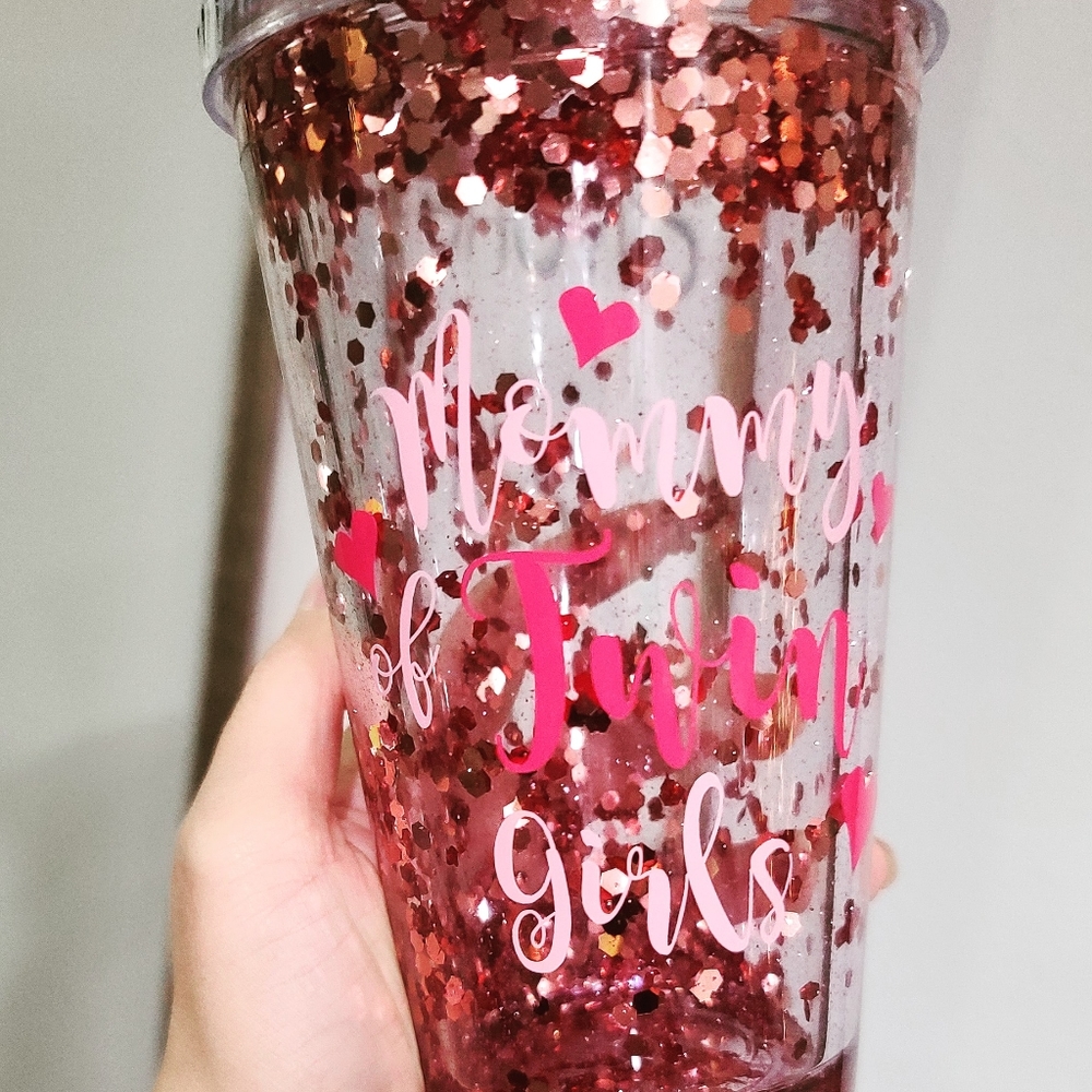 Rose Gold Snow Globe Tumbler 16oz